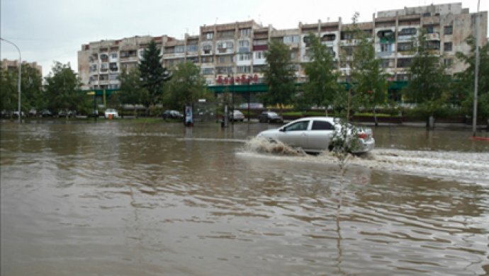 Есть ли наводнение в казахстане. Потоп в Астане.