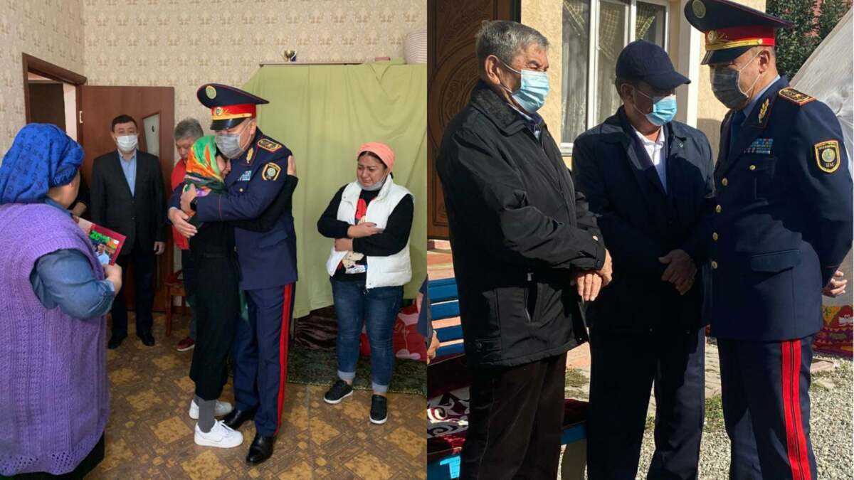 Замминистра внутренних дел посетил семьи погибших сотрудников полиции в Алматы