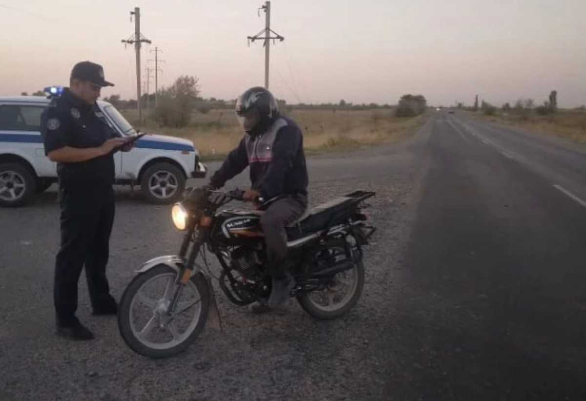 Жамбылские полицейские подвели итоги оперативно-профилактического мероприятия «Мотоцикл»