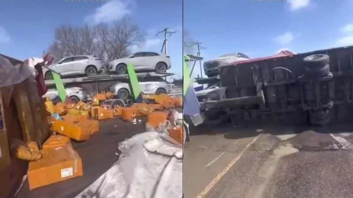 Массовое ДТП произошло на трассе в Алматинской области