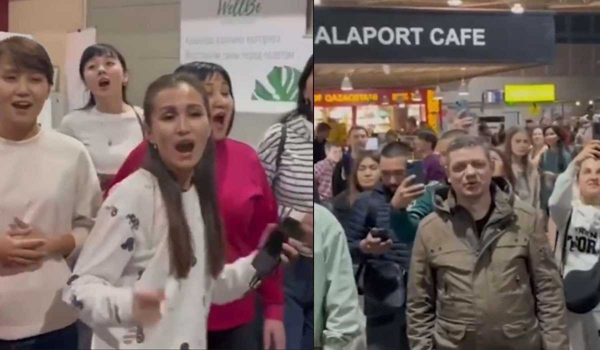 Артисты из Актобе стали звездами ТikТok после того, как спели в аэропорту Алматы