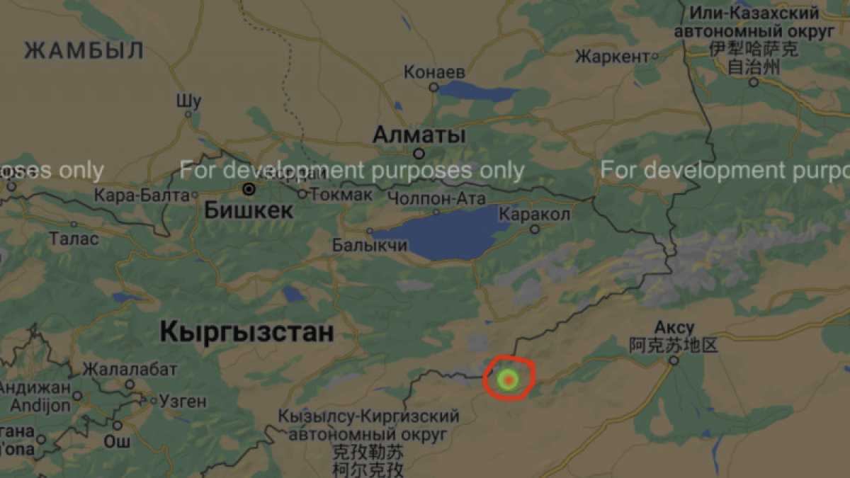 Землетрясение зафиксировали в 280 километрах от Алматы