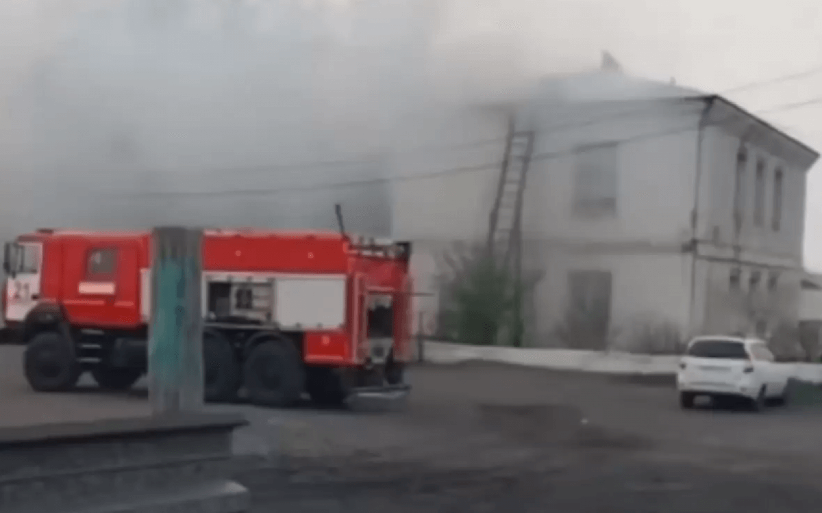 Пожар в поликлинике произошел в Акмолинской области