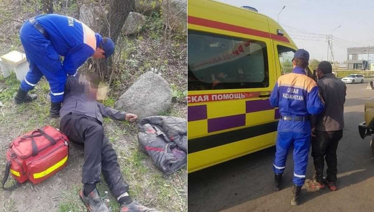 Мужчину с эпилептическим припадком и туристку с переломом спасли в горах Алматы