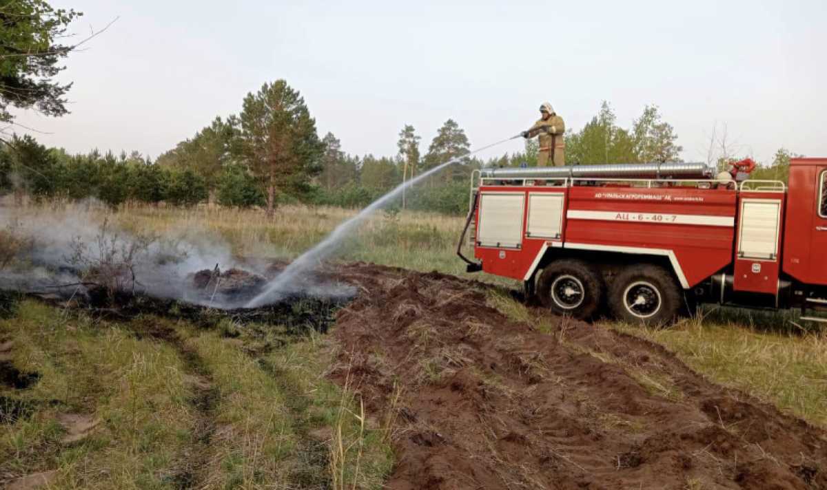 Пожар в Абайской области: в Бородулихинском районе объявят режим ЧС