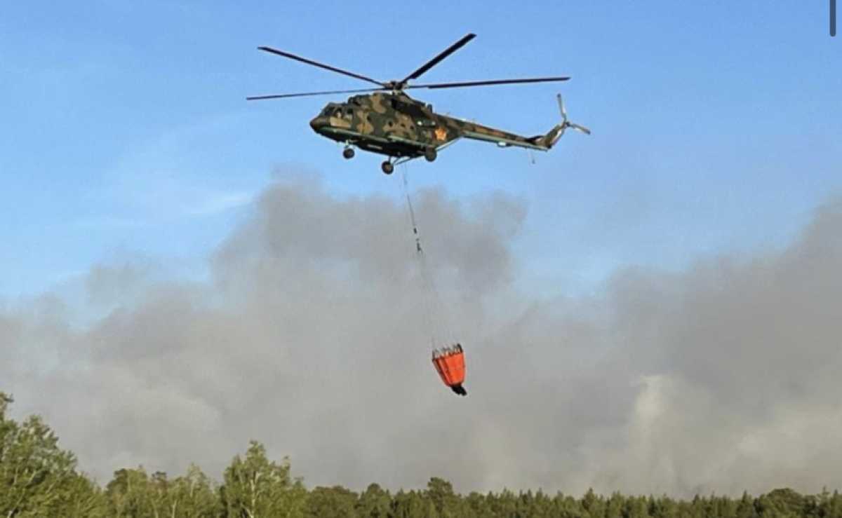 Военнослужащих привлекли к тушению лесного пожара в Абайской области