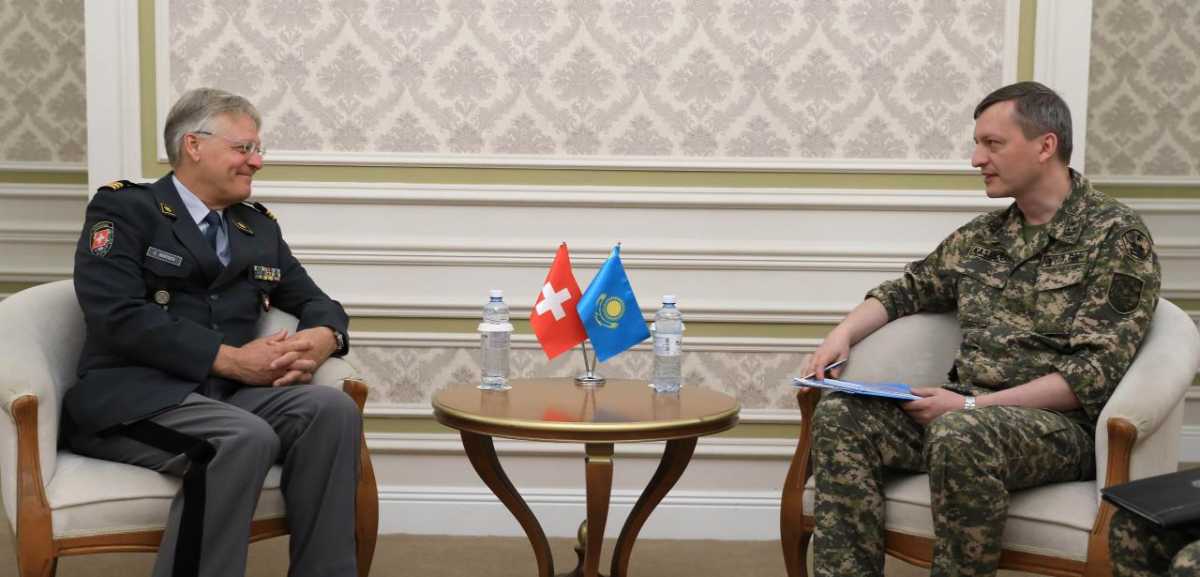 Военный атташе Швейцарии ознакомился с миротворческой деятельностью Министерства обороны Казахстана