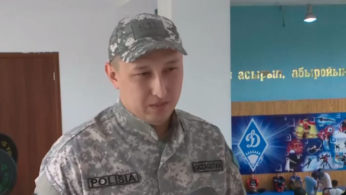 В Караганде живёт самый высокий казахстанский полицейский