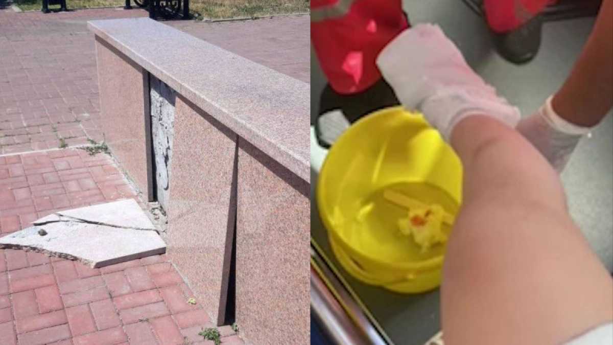 Мраморная плита упала на ребенка в столичном парке