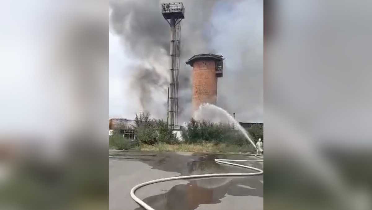 Газовая автозаправка загорелась в Экибастузе