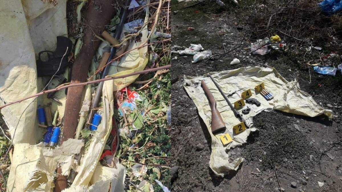 Оружие и боеприпасы обнаружили около заброшенных строений в Таразе