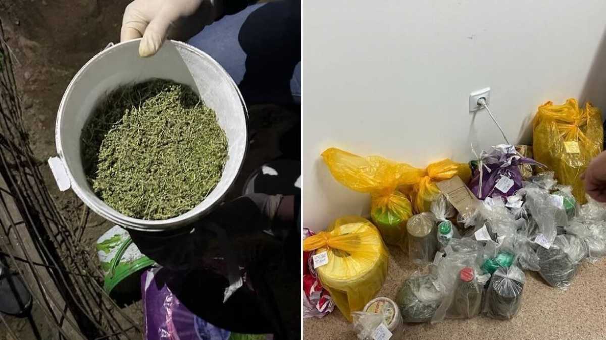 Около 30 тайников с наркотиками обнаружили в частном доме в Талдыкоргане