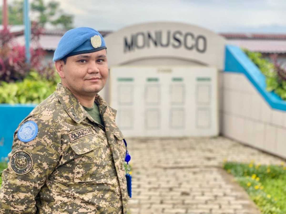 Офицер Вооруженных сил Казахстана принимает участие в миротворческой миссии ООН в Конго