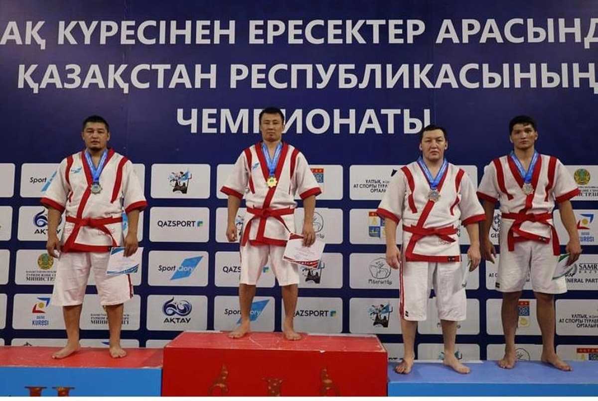 Армейские спортсмены завоевали девять медалей на чемпионате Казахстана по қазақ күресі