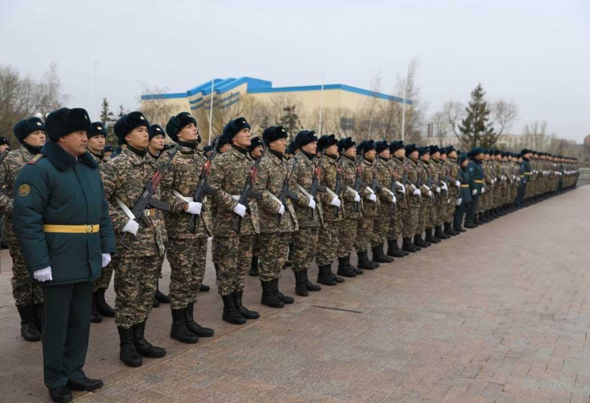 В Астане солдаты осеннего призыва дали клятву на верность Родине