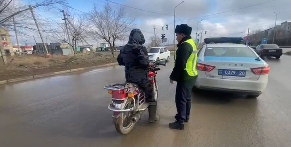 Пьяного мотоциклиста арестовали в Улытауской области