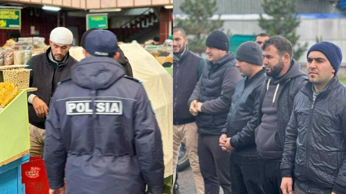 Нелегалов из Узбекистана и Таджикистана выявили на одном из базаров Алматы