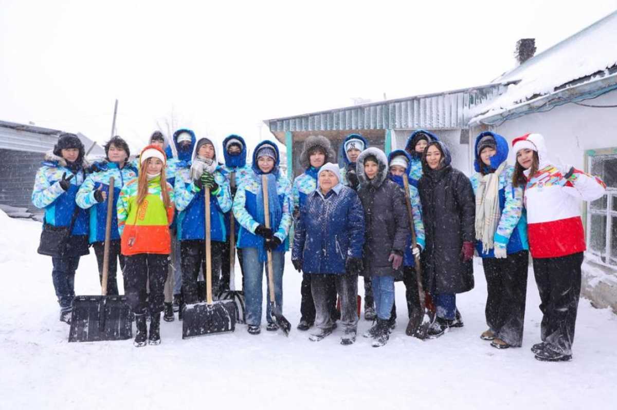 Волонтеры столицы очистили от снега дворы пожилых людей