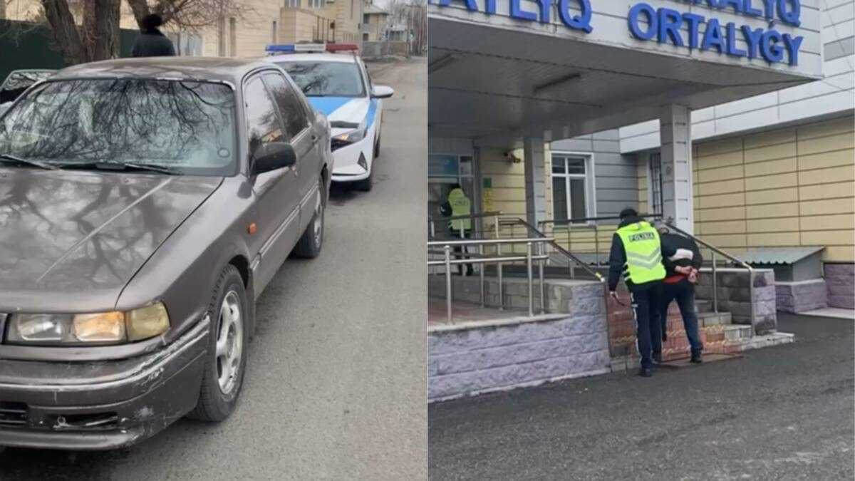 Погоня за пьяным водителем попала на видео в Талдыкоргане