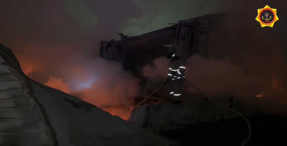 Крупный пожар произошёл в Астане