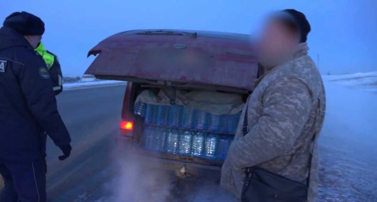 400 литров спирта обнаружили в авто жителя Кокшетау