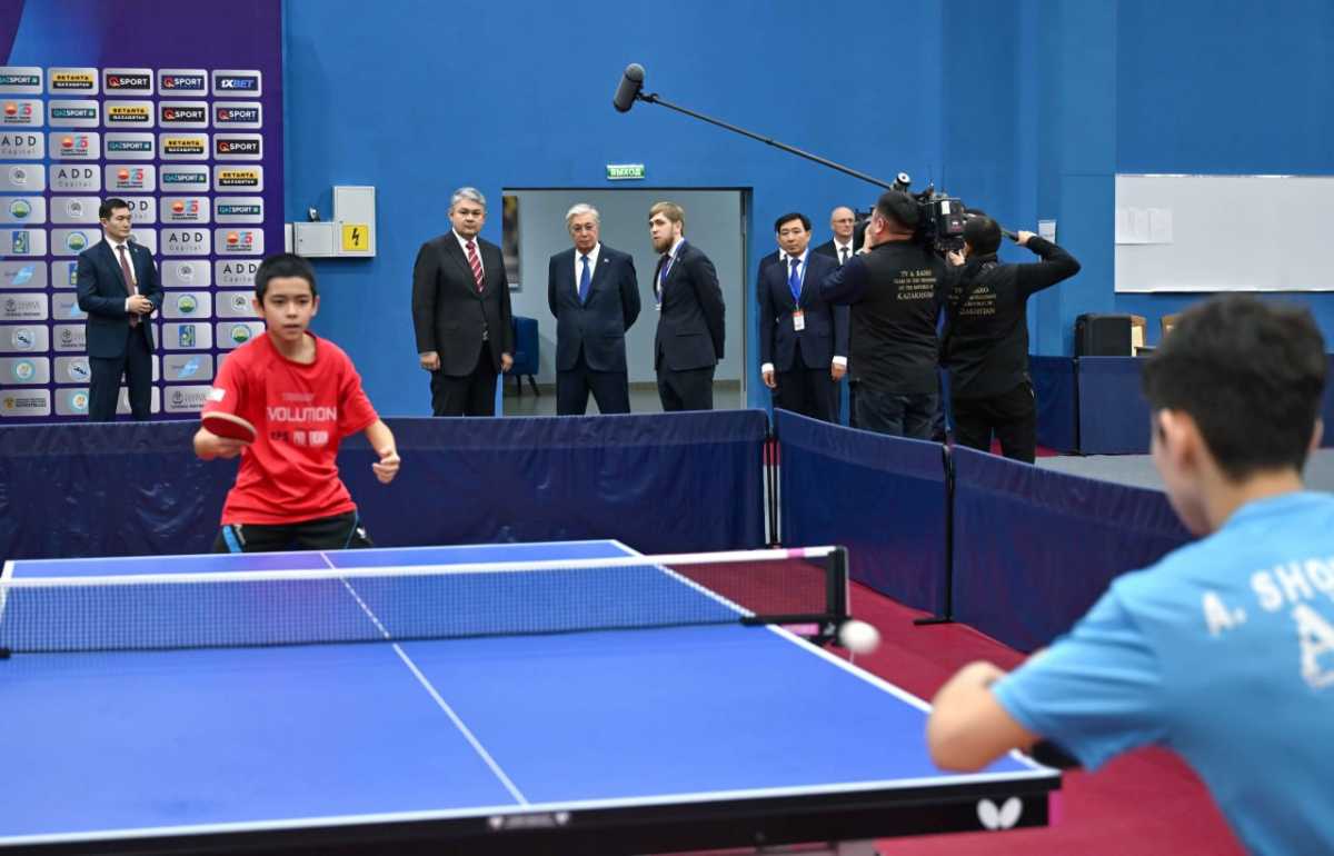 Президент РК посетил Центр настольного тенниса в Усть-Каменогорске
