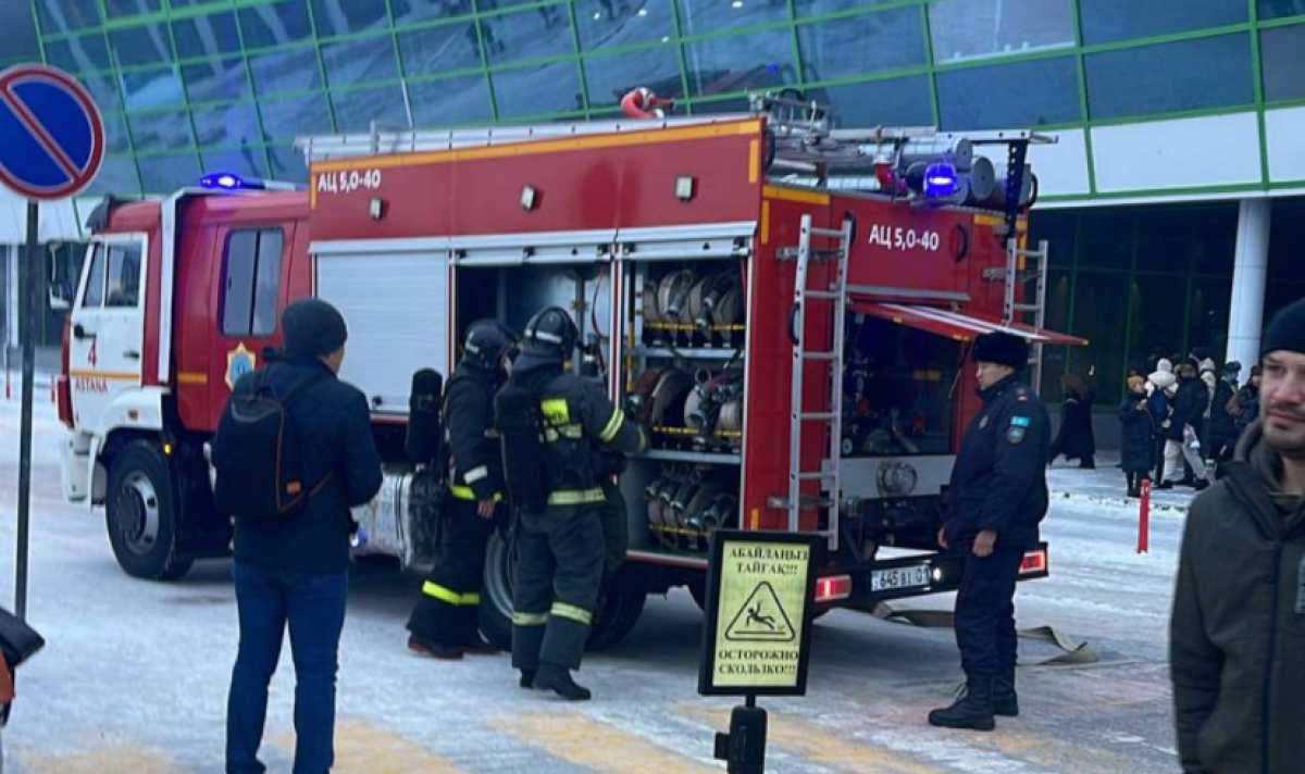 В аэропорту Астаны произошёл пожар