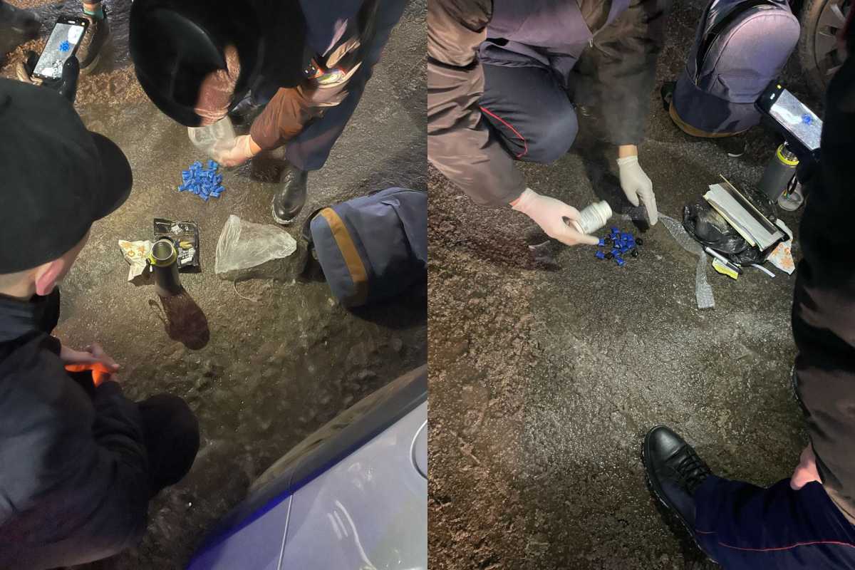 Мужчину с крупной партией наркотических веществ в салоне автомобиля, задержали полицейские в Астане