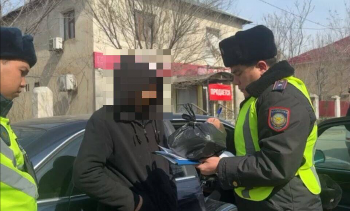 Более килограмма наркотиков обнаружили у водителя в Туркестанской области
