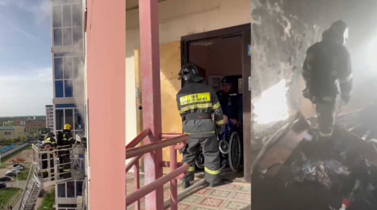 Пожар в многоэтажке в Уральске: эвакуировано 53 человека