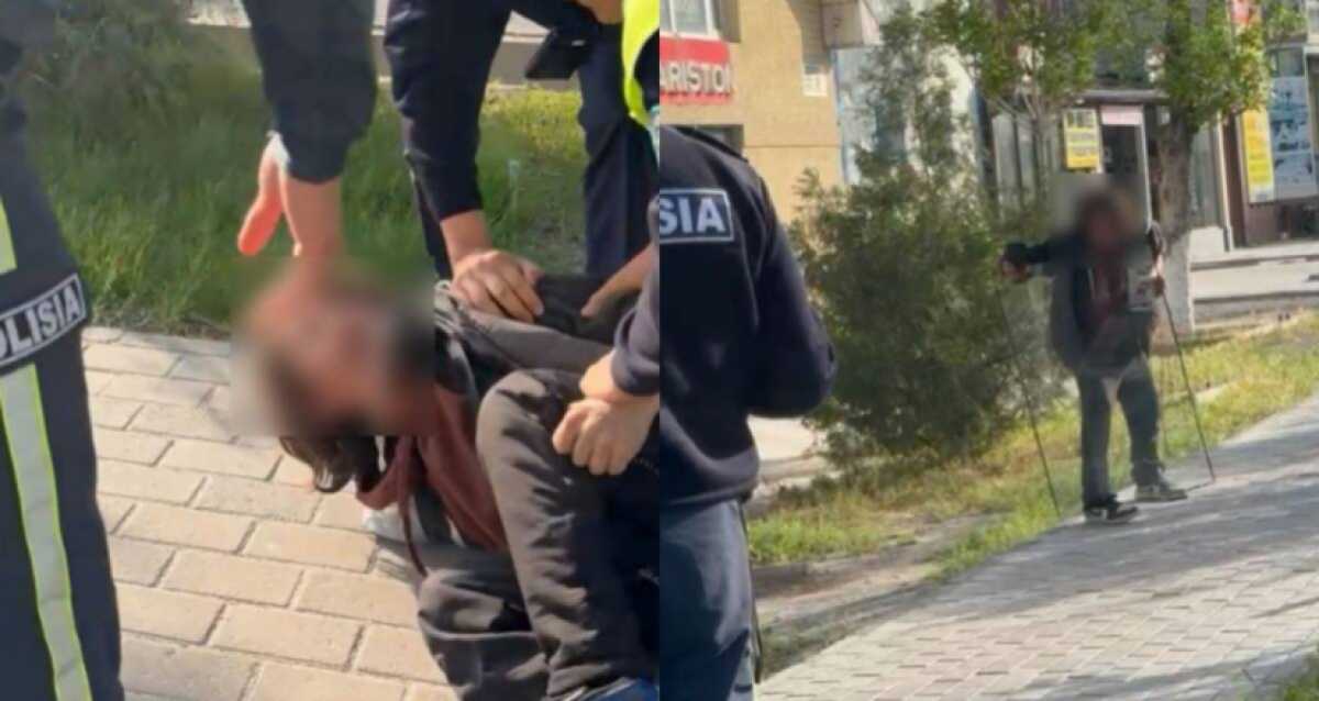 Туркестанские полицейские спасли мужчину от трагического случая
