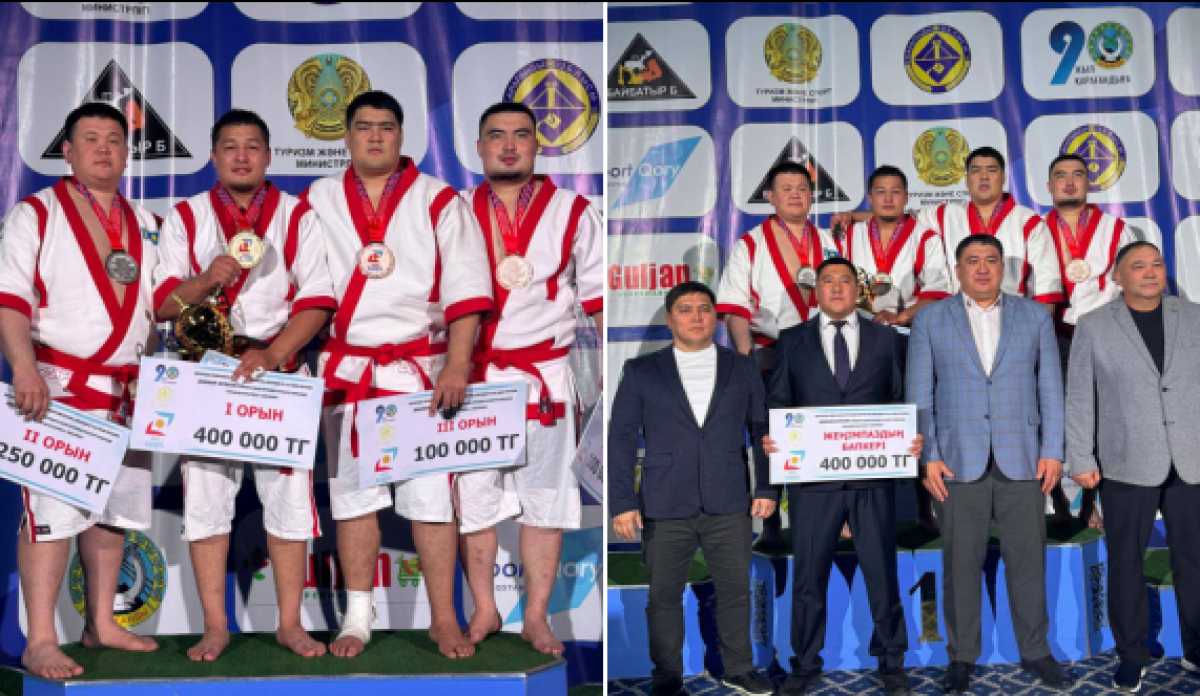 Три «золота», «серебро» и «бронзу» завоевали армейские спортсмены на Кубке Азии по қазақ күресі