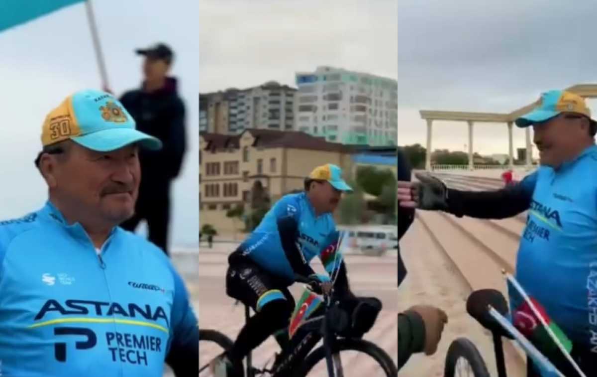 64-летний казахстанец отправился на велосипеде в Париж