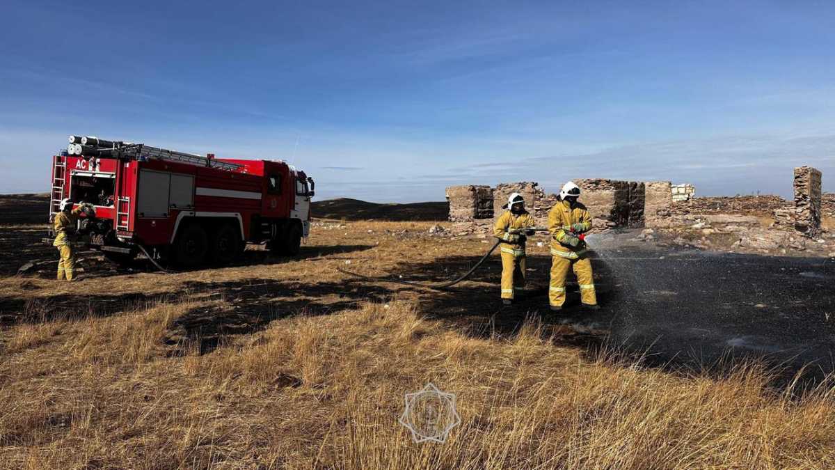 Природный пожар локализовали в Карагандинской области