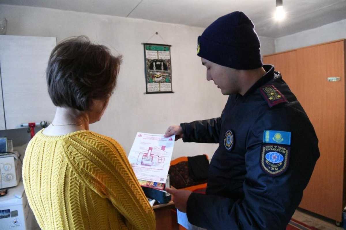 Профилактический рейд по пожарной безопасности провели в столичном районе Байқоңыр