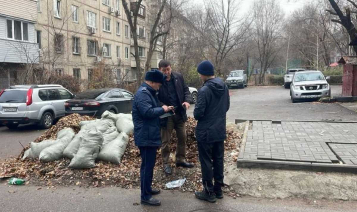 33 нарушителя: в Алматы штрафуют за складирование крупногабаритного мусора в неположенных местах