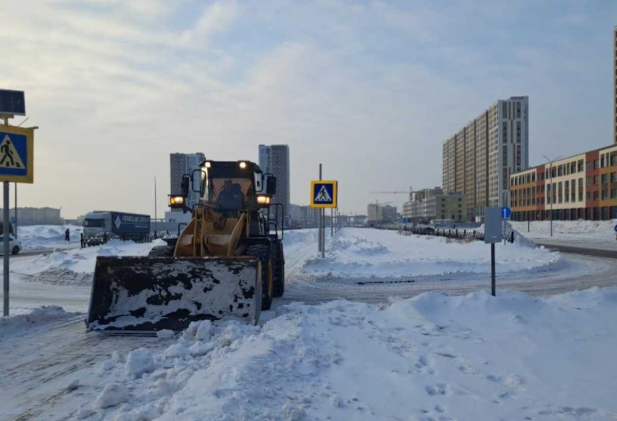 Около 23 тысяч кубометров снега вывезли из Астаны за ночь