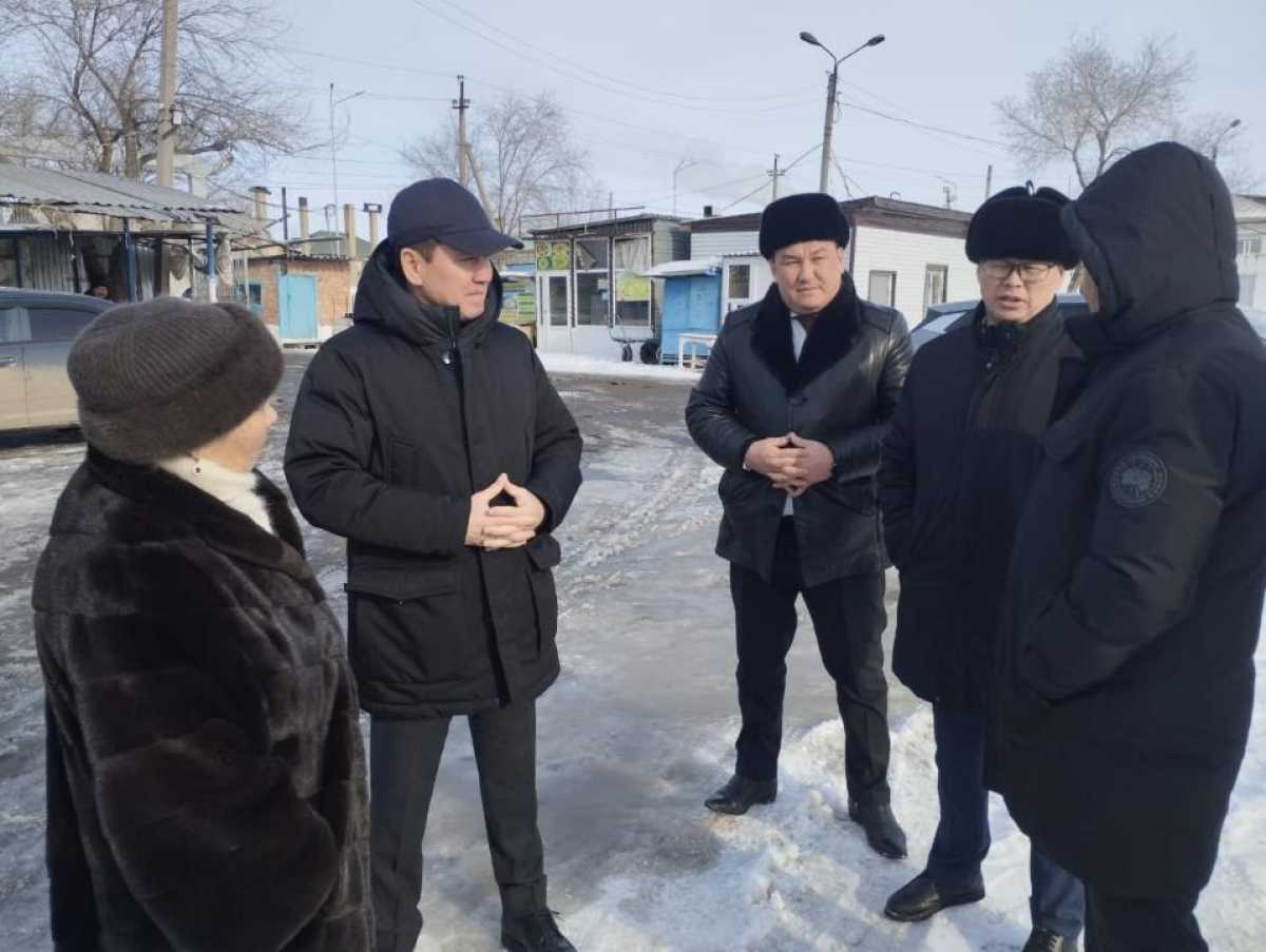 Заместитель председателя посетил рынки, подлежащие модернизации в этом году в Улытау