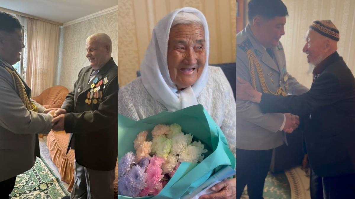 Полицейские поздравили тружеников тыла в Павлодарской области