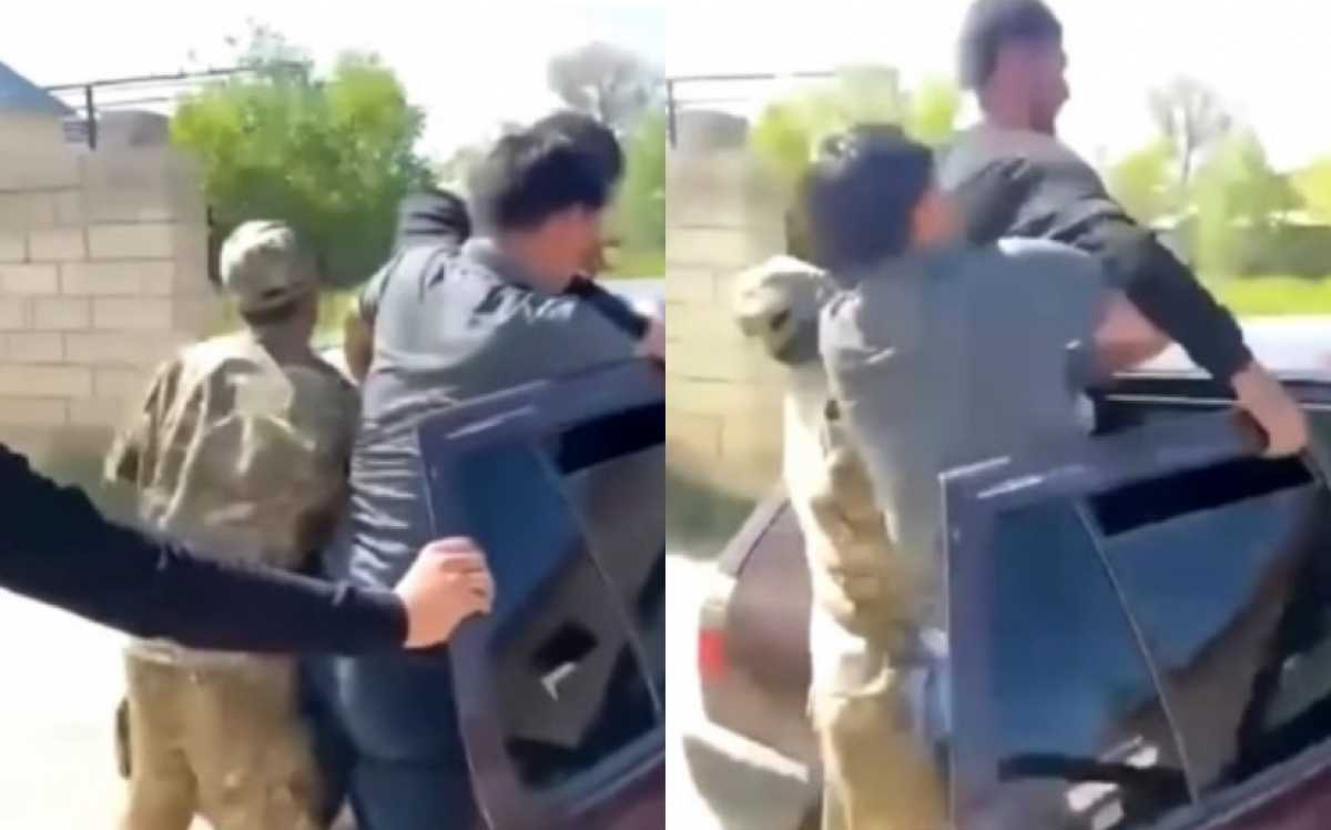 Призывник бился головой о машину и сбежал при отправке в военкомат в Таразе