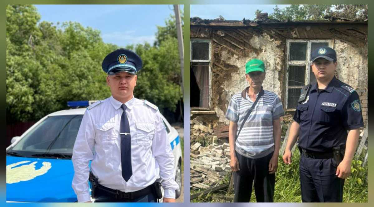 Полицейский спас мужчину из горящего дома в СКО