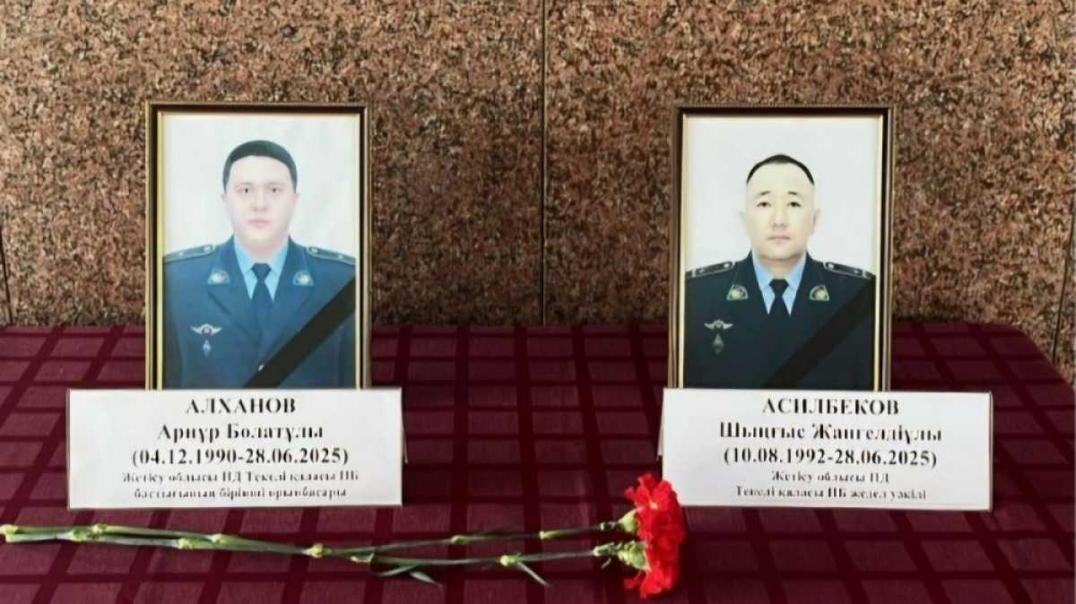 Двое полицейских погибли при исполнении в области Жетысу