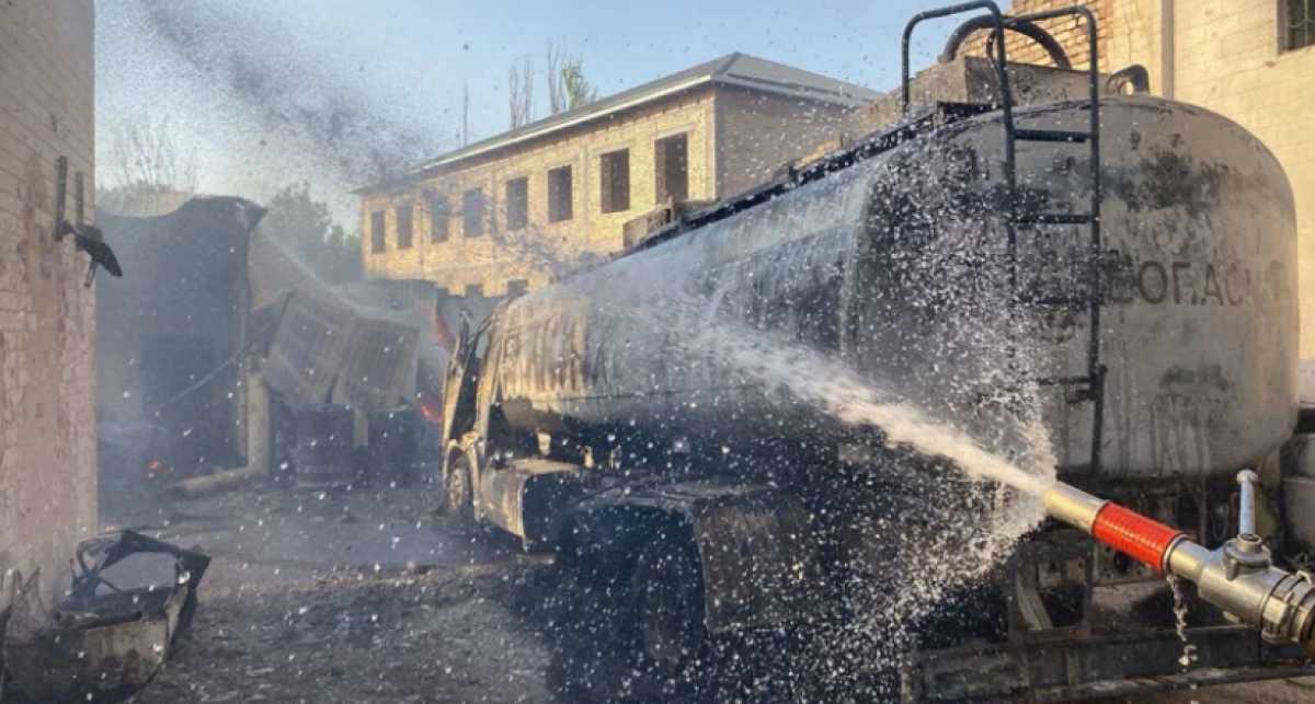 Заправка взорвалась в Туркестанской области