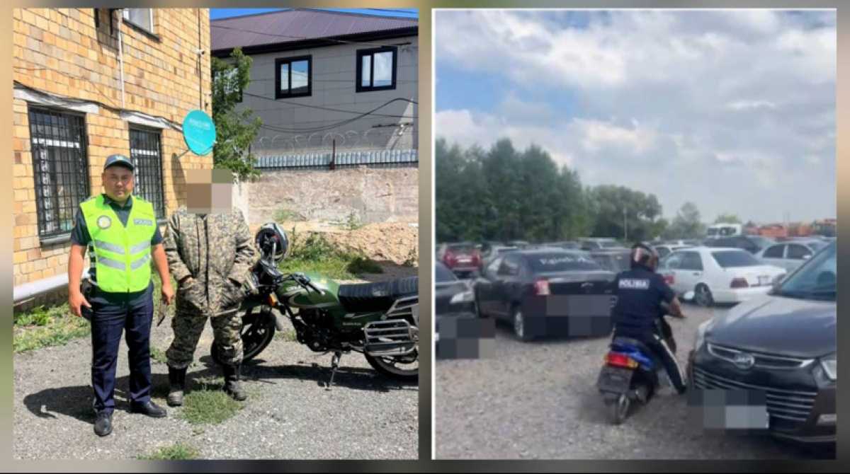 Пьяного байкера без документов задержали в Карагандинской области