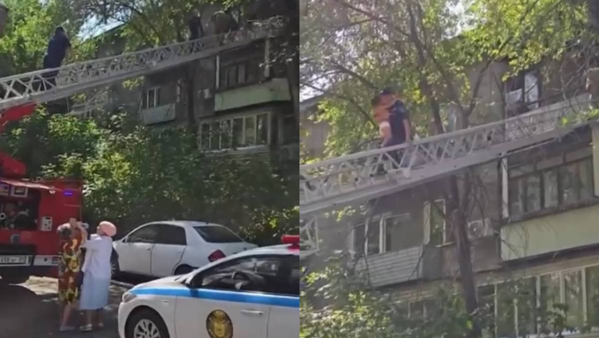 Полицейские спасли женщину с тремя детьми из горящего дома в Алматинской области