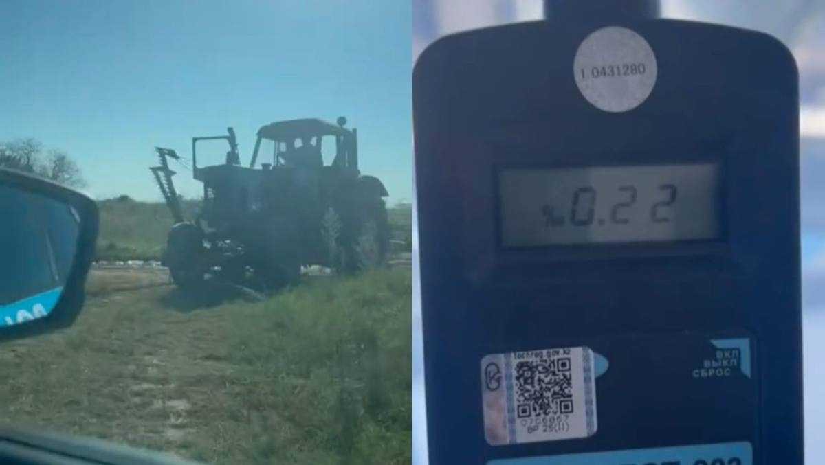 Пьяного тракториста задержали в Павлодарской области