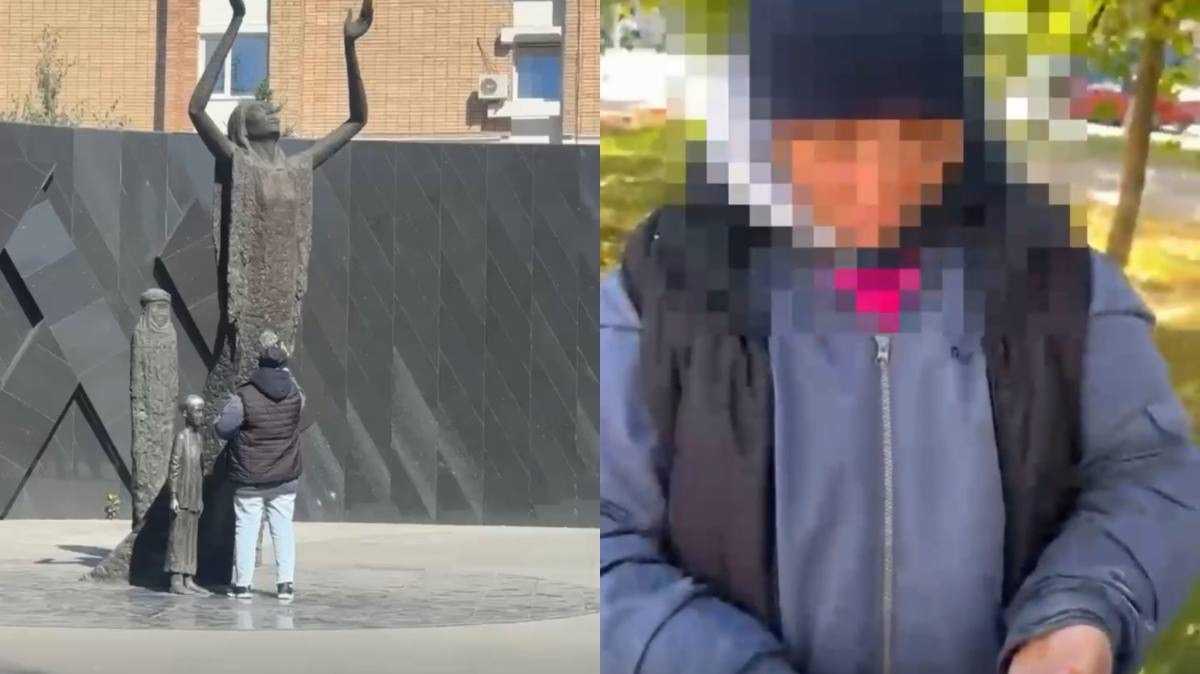 В Астане женщину наказали за осквернение памятника жертвам Голодомора
