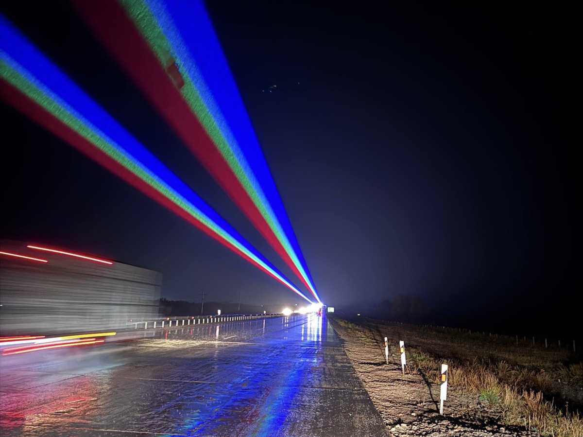 На трассе Астана–Темиртау протестировали лазерную систему оповещения