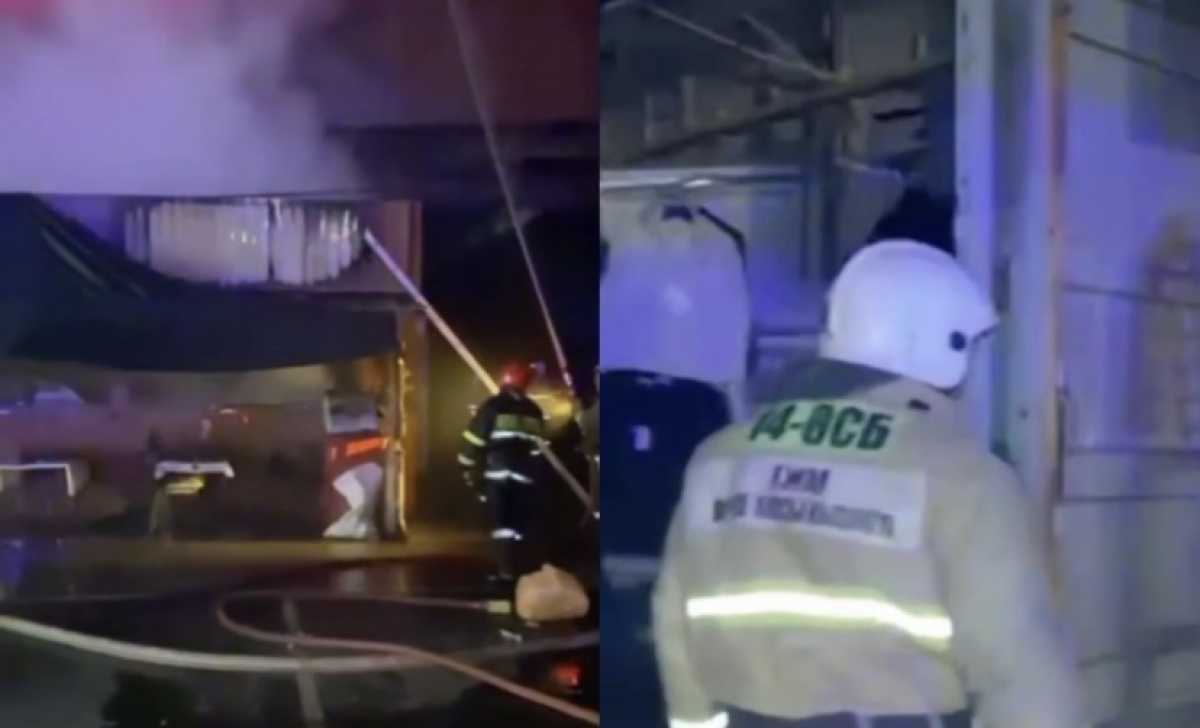 В Алматы пожарные предотвратили крупное возгорание на рынке