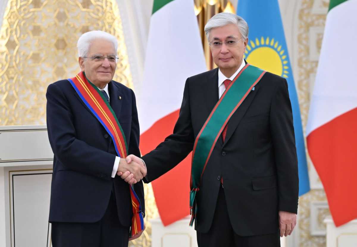 Серджо Маттарелла вручил Касым-Жомарту Токаеву высшую награду Италии